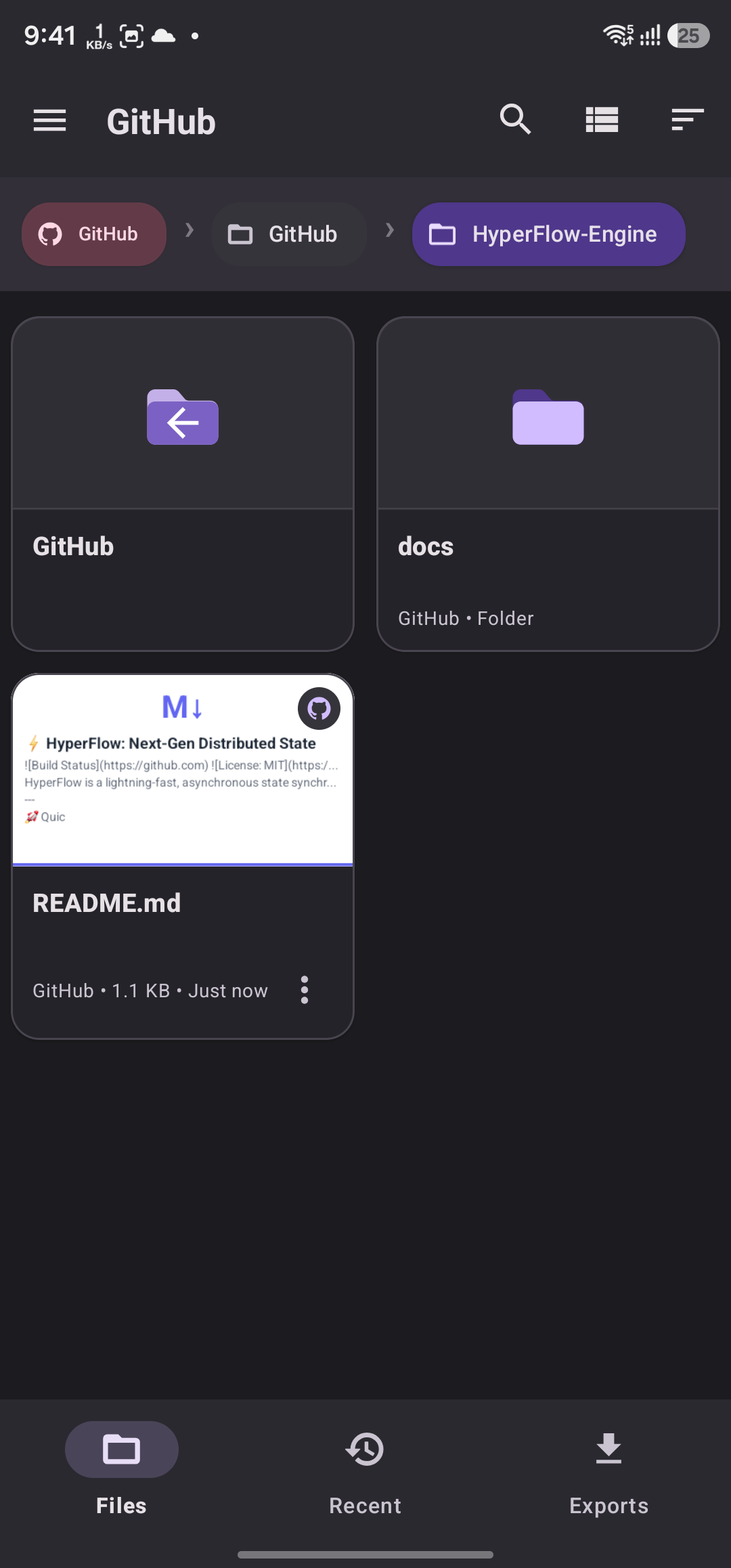 GitHub repository browser