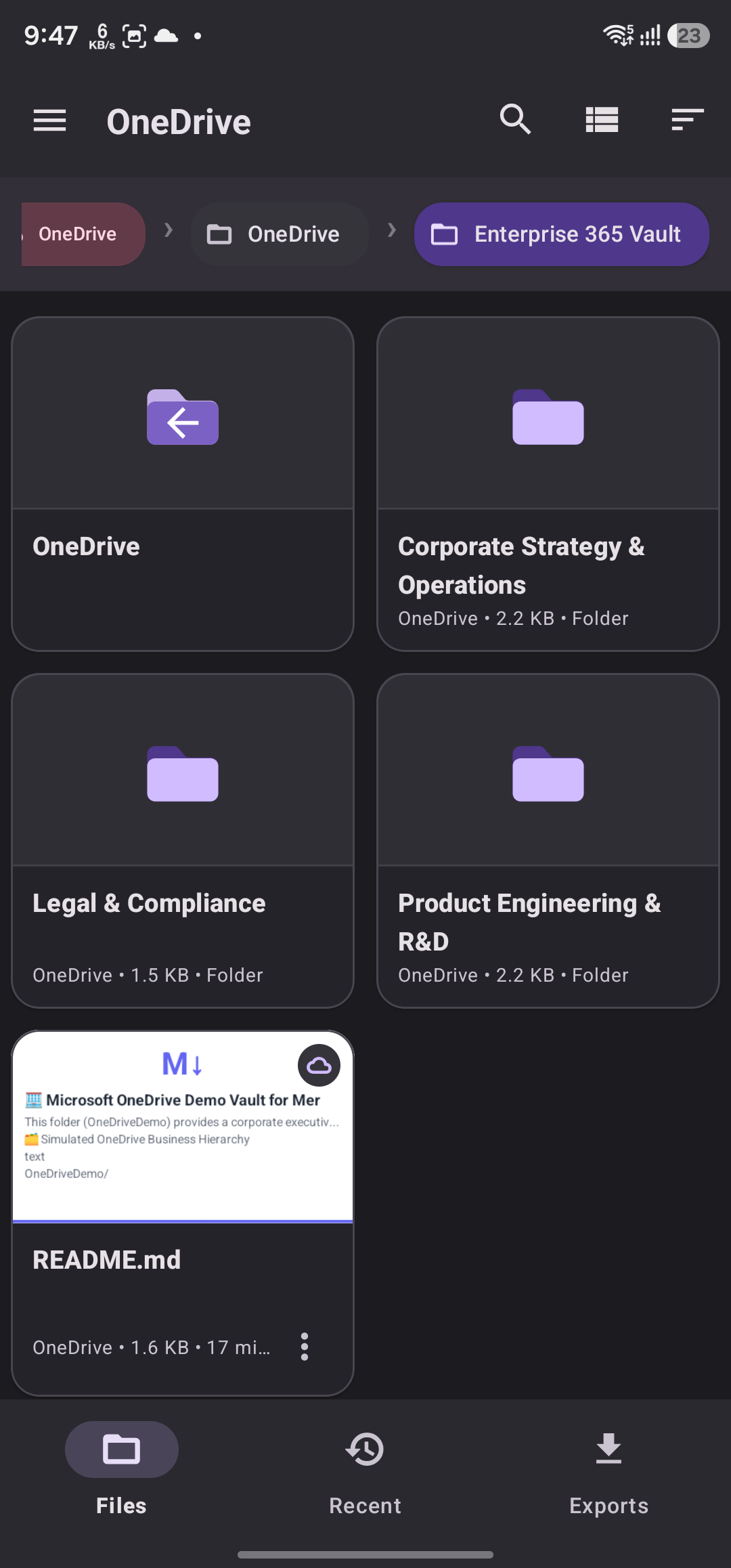OneDrive cloud storage