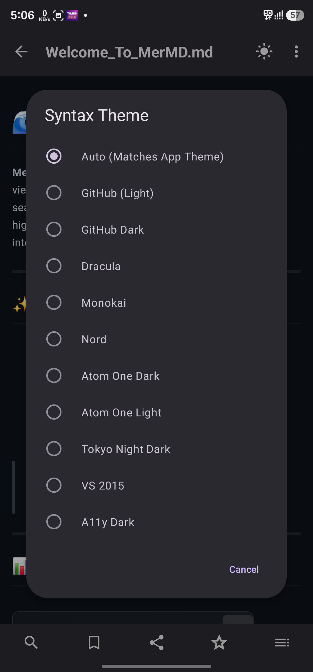 Syntax highlighting theme